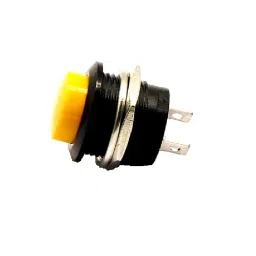 Yellow R13-507 16MM 2PIN Momentary Self- Reset Round Cap Push Button Switch-6