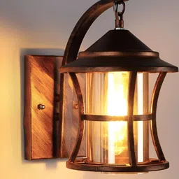 Sinoman Copper-Toned & Black Textured Metal Spherical Shaped Wall Lamp-48