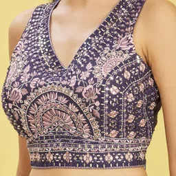 DIVASTRI Embroidered Sequinned Semi-Stitched Lehenga & Unstitched Blouse With Dupatta image 2