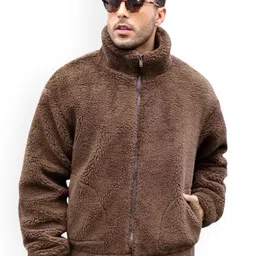 Be Savage Men Woollen Windcheater Outdoor Bomber Jacket-image-75
