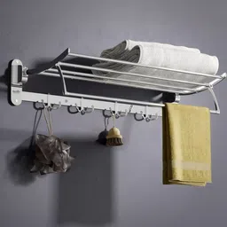 GLOXY Silver-Toned Stainless Steel Towel Holder-picture-41