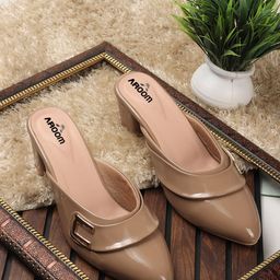 AROOM Women Comfort Block Heel Mules-51
