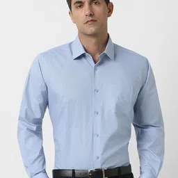 Van Heusen Men Spread Collar Geometric Printed Cotton Formal Shirts-image-52