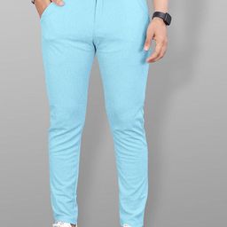 Moda Rapido Men Solid Textured Tailored Trousers-image-38