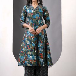 Charukriti Women Printed Angrakha Kurta with Palazzos-image-52