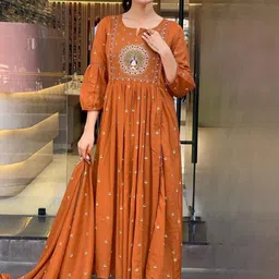 SINGNI Women Floral Embroidered Regular Beads and Stones Pure Cotton Kurta with Trousers & With Dupatta-picture-13