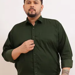 UNSTD Men New Fit Solid Spread Collar Cotton Formal Shirt-image-4