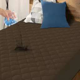 CHICERY Brown Polycotton Water Resistant Mattress Protector-image-72