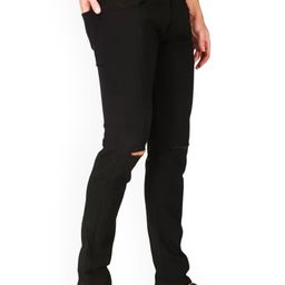 LINARIA Men Classic Tapered Fit Slash Knee Jeans-image-41