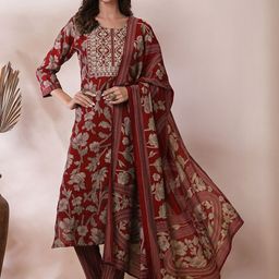 Moda Rapido Embroidered Jute Cotton Kurta Set-picture-46