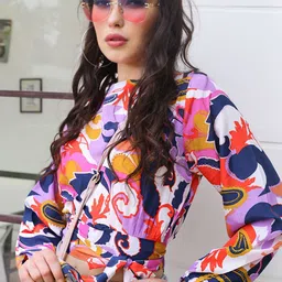 Sera Print Satin Crop Top-picture-20