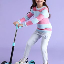 U.S. Polo Assn. Kids Girls Self Striped Joggers-image-82