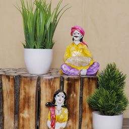 Aura White 2 Pcs Religious Idol Showpiece-image-54