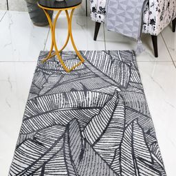 Saral Home Grey Abstract Anti-Skid Polyester Carpet-17