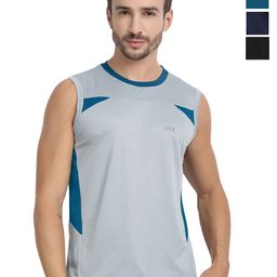 FTX Pack Of 4 Colourblocked Round Neck Gym Vests 709-2_709-10_709-15_709-16-S-picture-41