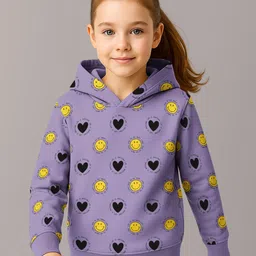 HELLCAT Girls Printed Hooded Pullover Sweatshirt-picture-41