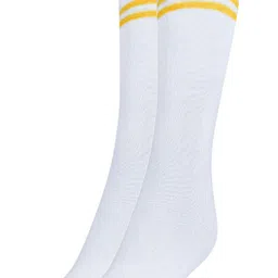 MUKHAKSH Kids White Socks Yellow Strip-image-86