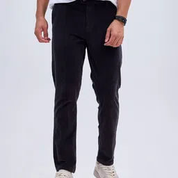 Snitch Men Smart Slim Fit Trousers-picture-14