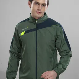 SPORT SUN Men Mock Collar Colourblocked Sporty Jacket-picture-38