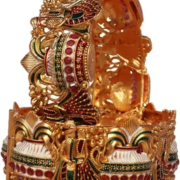TAJ BRIDAL STORE Set Of 2 Gold-Plated Kundan Studded Bangles-picture-8