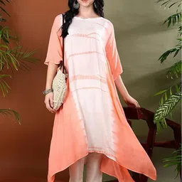 Maaesa Women Hand Tie & Dyed Crepe rayon Kaftan Kurta-picture-57