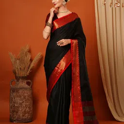 DIVASTRI Zari Pure Silk Mysore Silk Saree-image-9