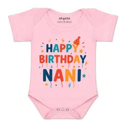 Arvesa Kids-Unisex Pink Cotton Rompers-picture-12