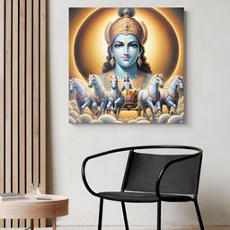 999Store Brown & Blue 1 Piece Wood Religious Wall Paintings-image-92