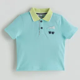 One Friday Girls Polo Collar Pure Cotton T-shirt-image-29