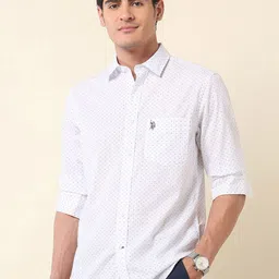 U.S. Polo Assn. Cotton Tailored Fit Printed Casual Shirt-image-51
