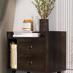 HEXA RED Brown Engineered Wood Bedside Table-image-77