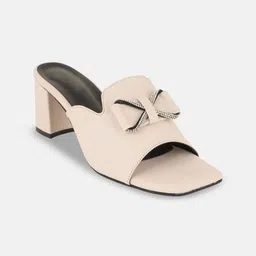 Rubeezz Women Embellished Open Toe Block Sandals with Bows-6