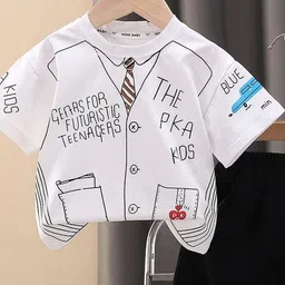LULU & SKY Boys Printed Shirt with Trousers-picture-0