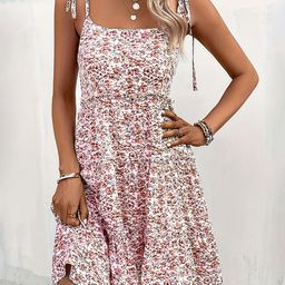 LULU & SKY Women Floral Print Shoulder Straps Empire Dress-13