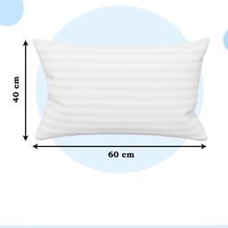 Aura White Set of 2 Polyester Ultra Soft Sleep Pillow image 3