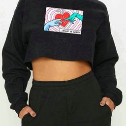 StyleCast x Revolte Women Printed Crop Sweatshirt-picture-37