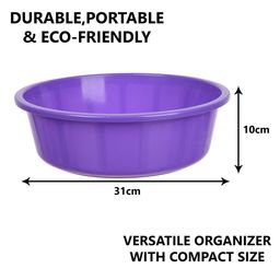 Kuber Industries Yellow & Purple 3 Pieces Regular Desk Organisers image 3