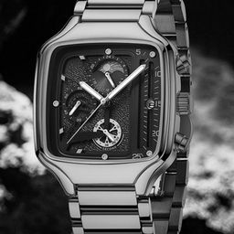 ALIX Men Dial & Stainless Steel Straps Analogue Date Aperture Watch AL2573_SB-23