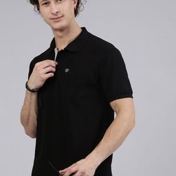Lux Cozi Men Solid Polo Collar Cotton T-shirt-picture-23