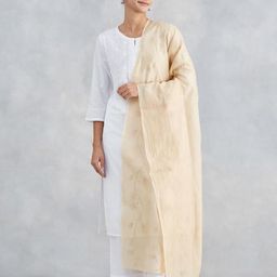 Fabindia Embroidered Cotton Silk Dupatta-33