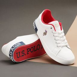 U.S. Polo Assn. Women Colourblocked PU Lace Ups Round Toe Sneakers AUBREY-image-11
