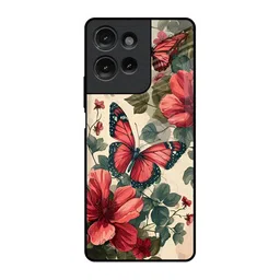 QRIOH Floral Printed Motorola G75 5G Back Case Mobile Accessories-image-73