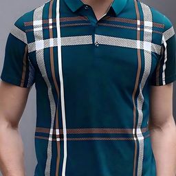 THE BEETEL HOUSE Men Striped Polo Collar Pockets T-shirt-picture-39