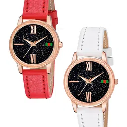 Gopal Shopcart Unisex Printed Dial & Straps Analogue Watch C25RG Roman RED WH L-8