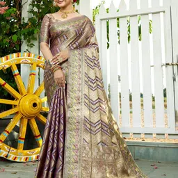 K 5 Fashion Floral Organza Ready to Wear Saree-picture-45
