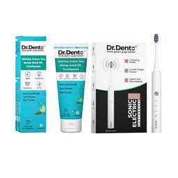 Dr.Dento Set Of 2 Pro Sonic Electric Toothbrush & Matcha Green Tea Toothpaste - 125 g-image-29