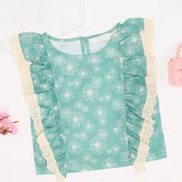 AKKRITI BY PANTALOONS Women Print Flutter Sleeves Cotton Top-image-20