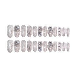 STYFY Set Of 24 Reusable Luxe Press On Nails With Adhesive Tabs - Damn!! Glam image 5