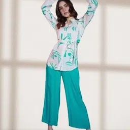 NEYSA Printed Shirt & Palazzo Co-Ord Set-27