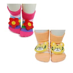 NESKA MODA Unisex Pair 2 Cotton Ankle Length Socks-image-26